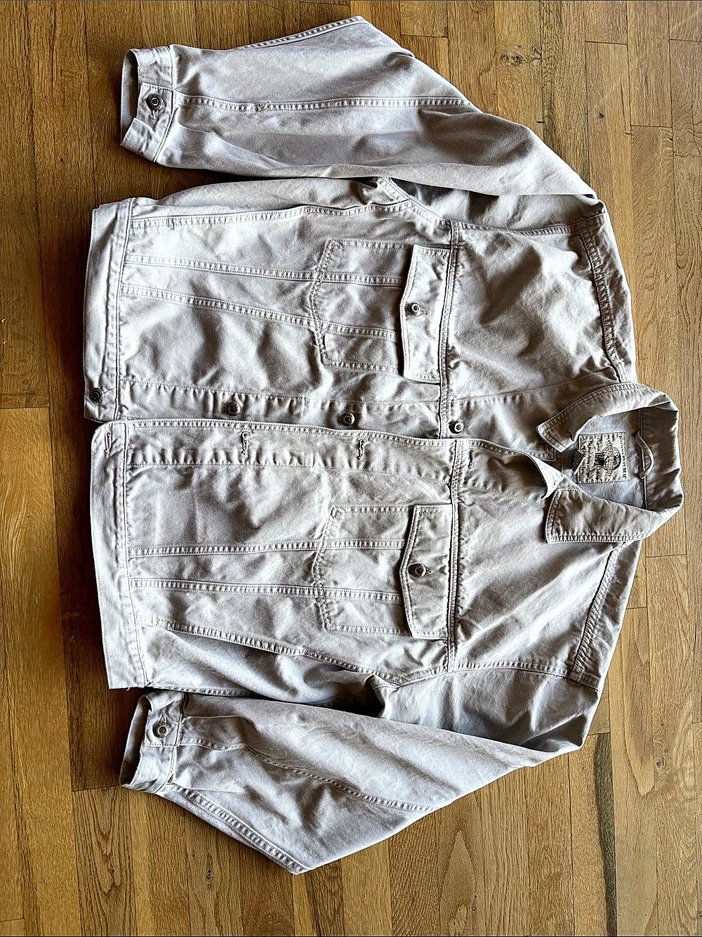 Vintage Rare Banana Republic Adventure Outfitters Travel Jacket Khaki Cotton Lg